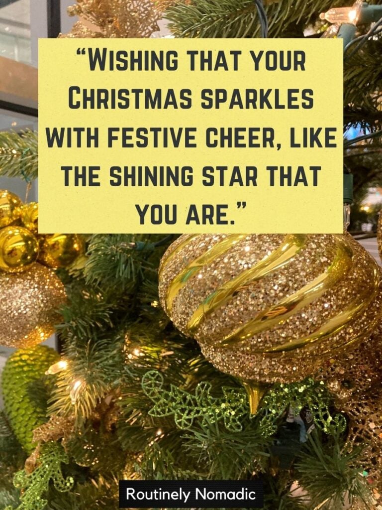 Christmas decorations with romantic Christmas wishes