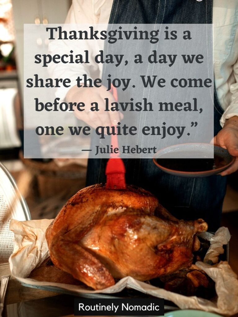 Turkey with Thanksgiving quotes on Family by Hebert