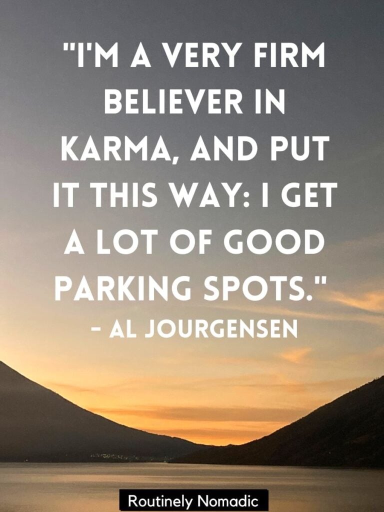 Sunset with funny quotes on life lessons and karma