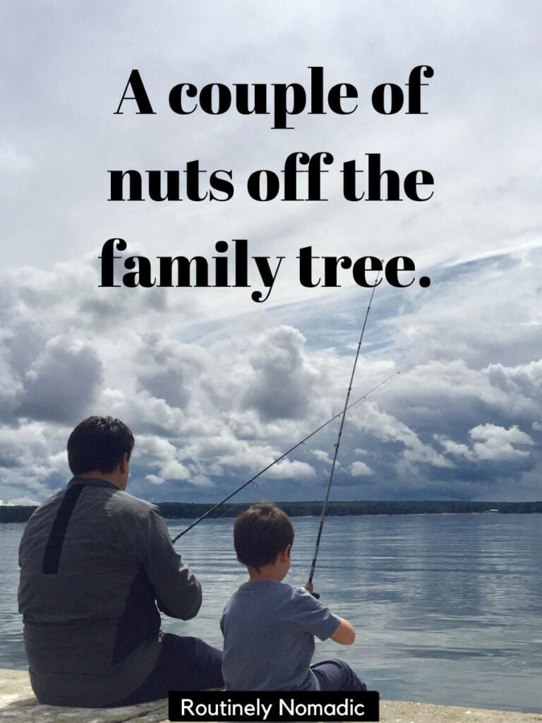 Family fishing with cute funny captions about family
