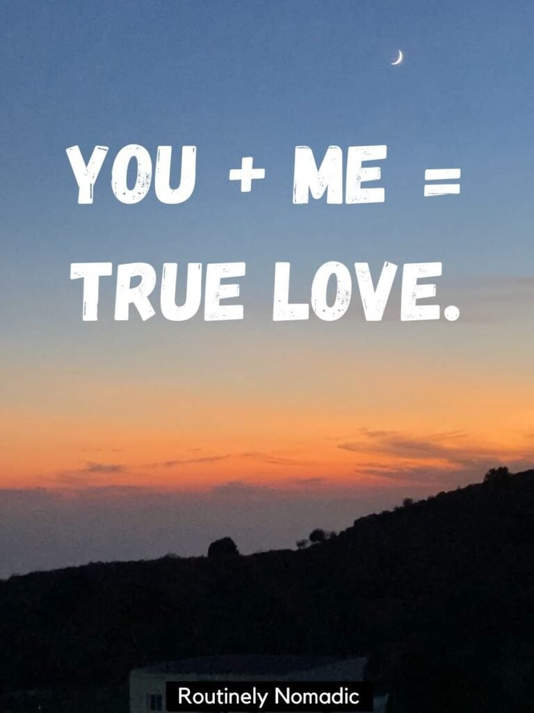 Sunrise with romantic short captions for a wife