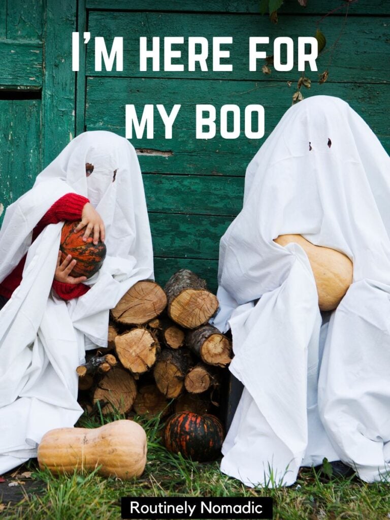 Couple wtih Halloween couple captions