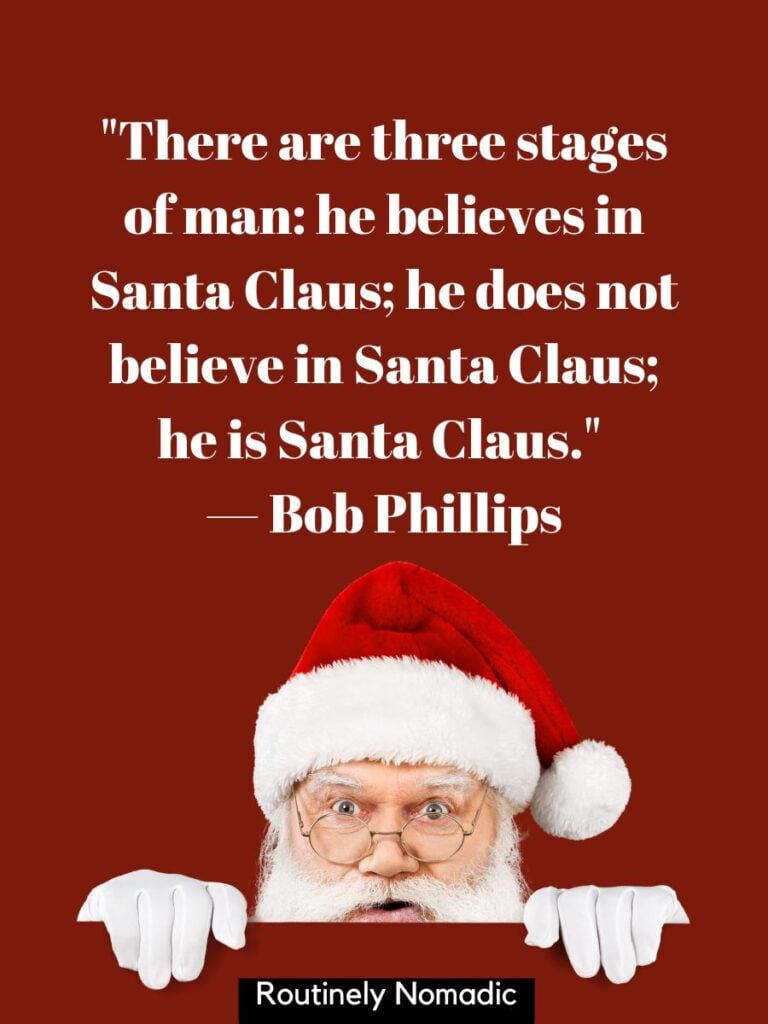 Santa with funny Santa Instagram quotes by Phillips