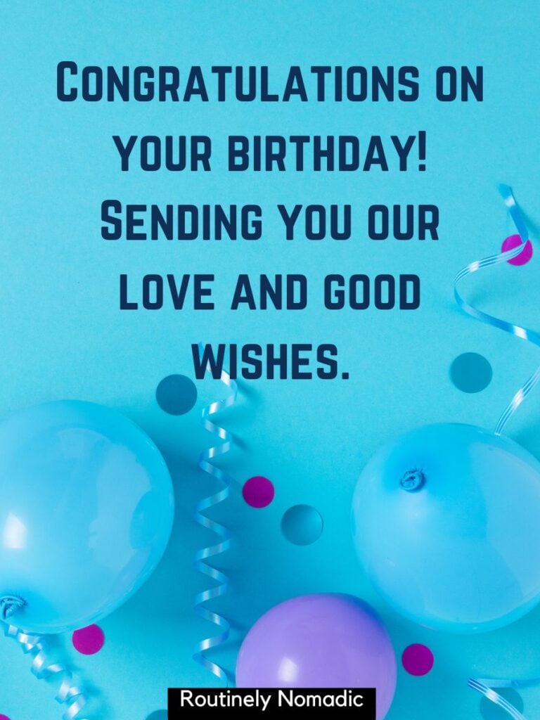 Balloons with happy 22nd birthday messages