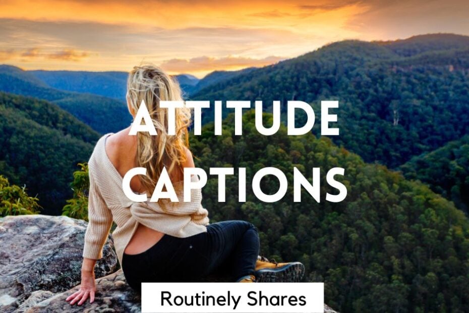 Person with Instagram captions attitude