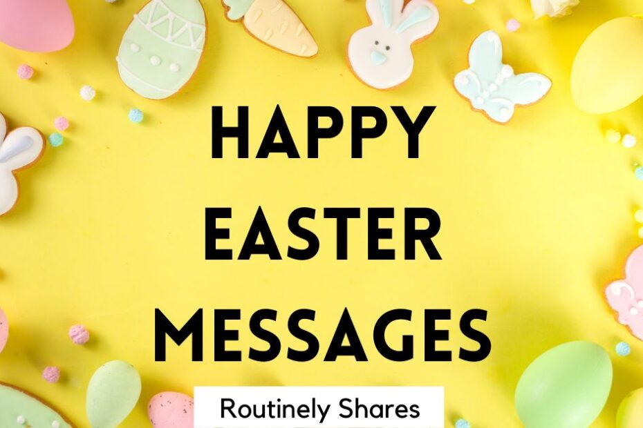 Decorations with messages for Easter wishes