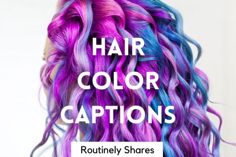 Person with hair color captions