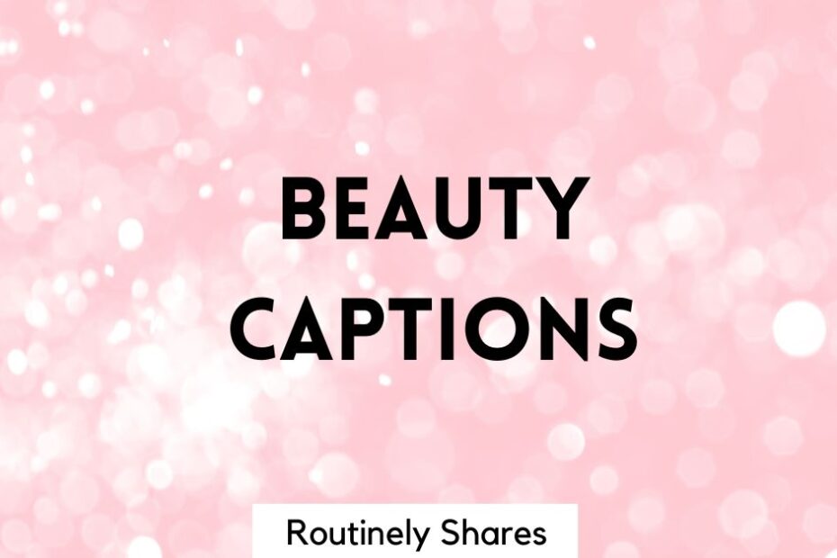 Pink sparkles with beauty captions
