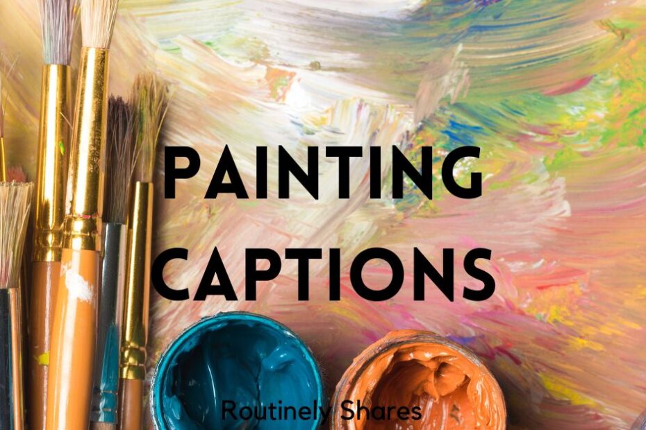 The words painting captions