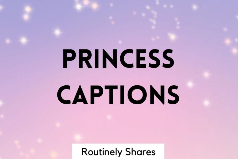 Sparkles with words princess captions