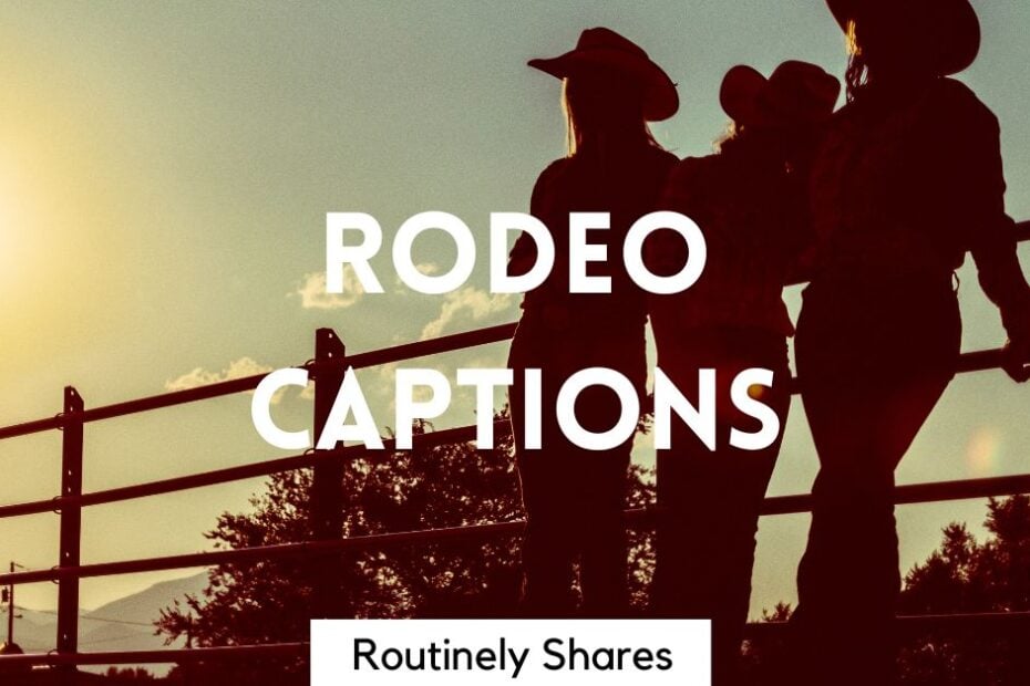 People with rodeo captions