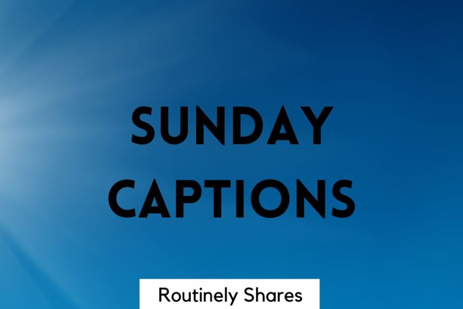 The words Sunday captions