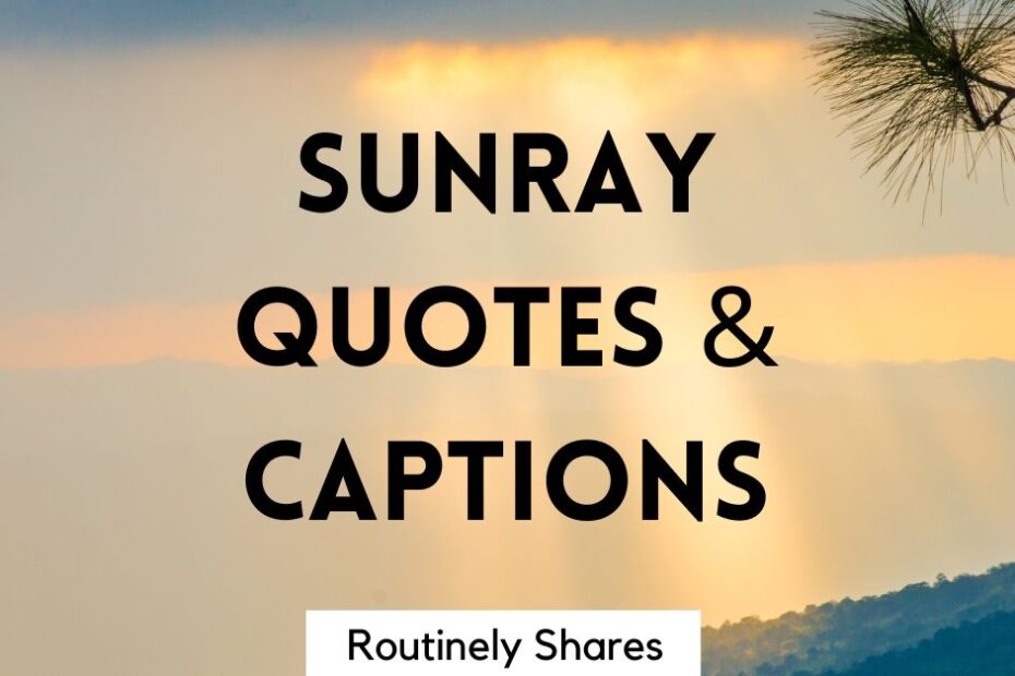 The words Sunray quotes and captions