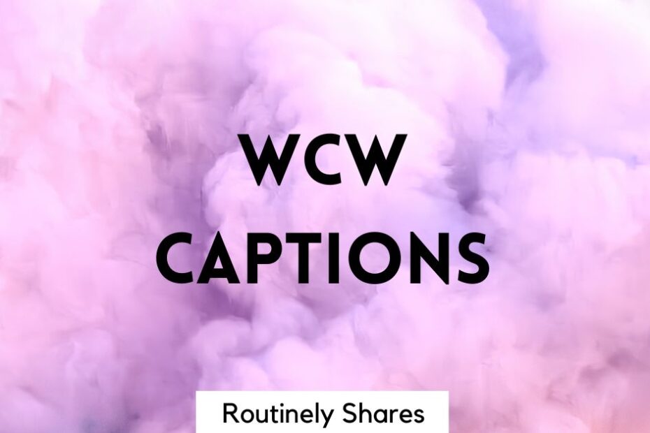 The words WCW captions
