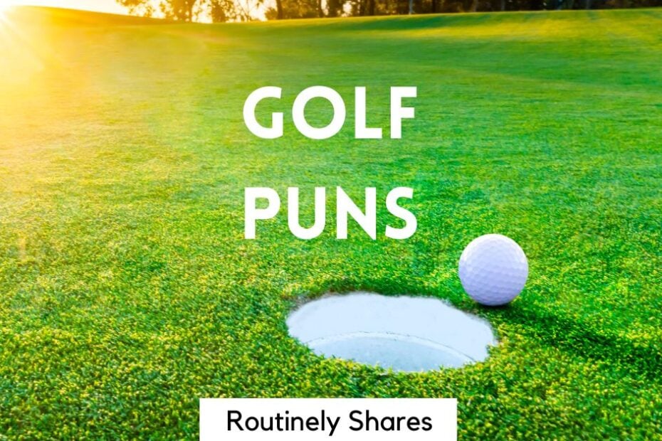 Green with words golf puns