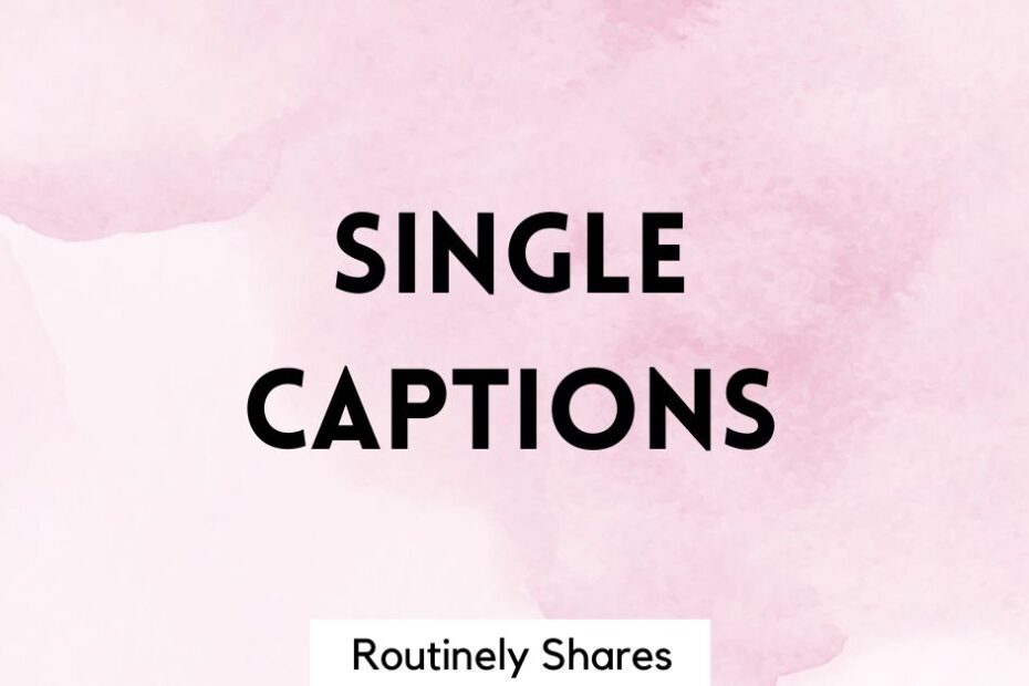 The words single captions