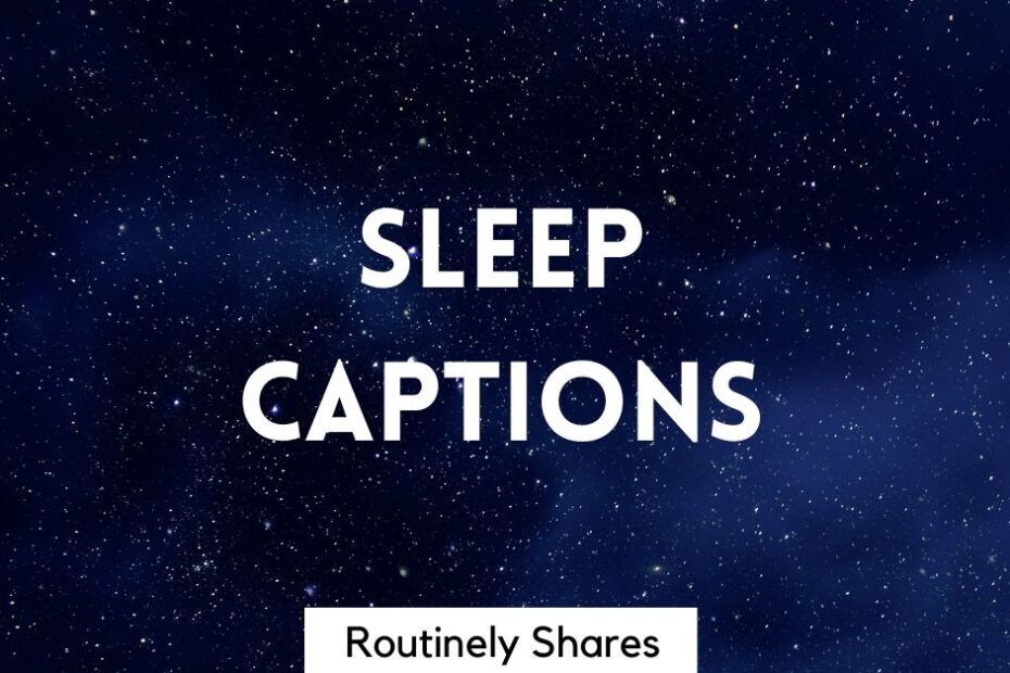 Night sky with words sleep captions