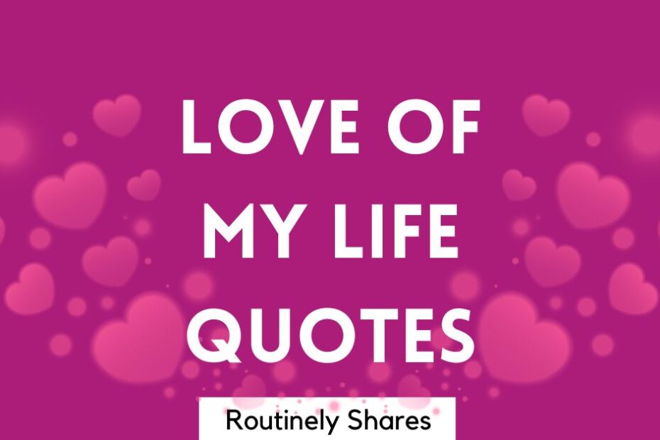The words love of my life quotes