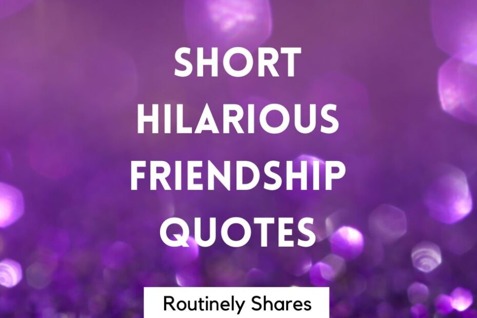 short hilarious friendship quotes