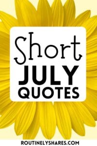 The words short July Quotes
