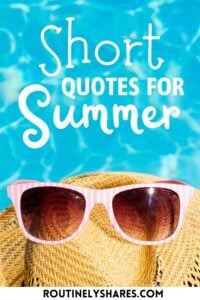 The words short quotes for summer