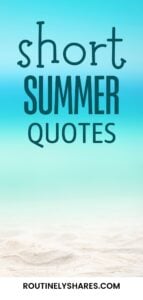 The words short summer quotes