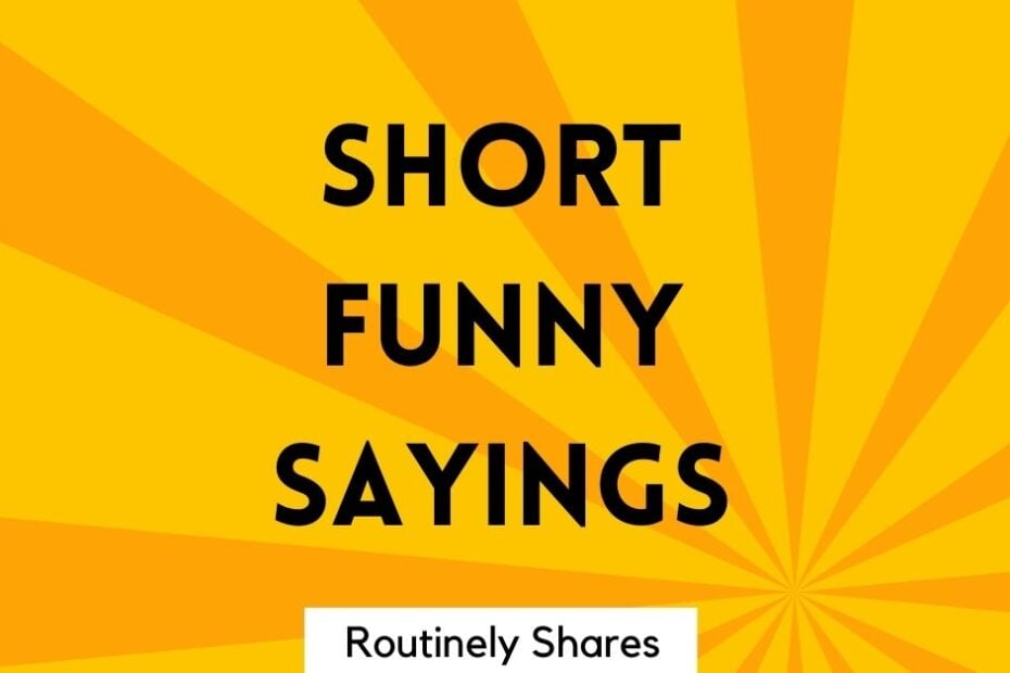 Short Funny sayings for hilarious humor