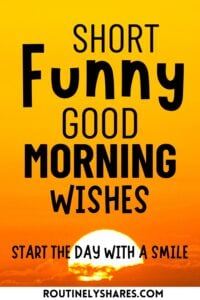 The words short funny good morning wishes