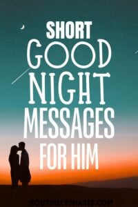 The words short good night messages for him