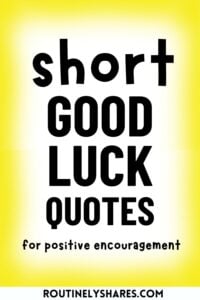 Short good luck quotes