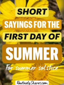 Short first day of summer sayings
