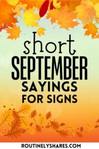 Short September sayings for signs