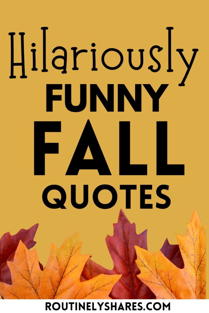 145 Funny Fall Quotes for that Hilarious Autumn Vibe - Routinely Shares