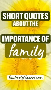 Short family quotes