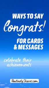Congratulation messages