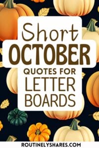 Short October Letter board quotes