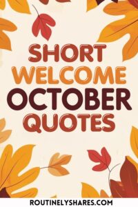 Short October Quotes