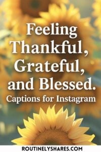Thankful, grateful and blessed captions