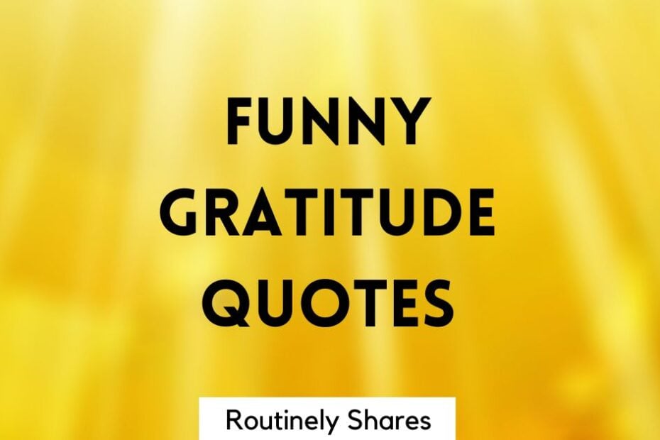 Funny gratitude quotes