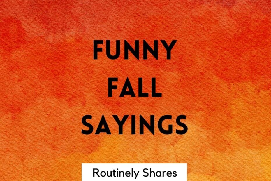 Funny fall sayings