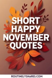 Short November Quotes