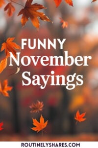 November Sayings