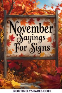 November Sayings