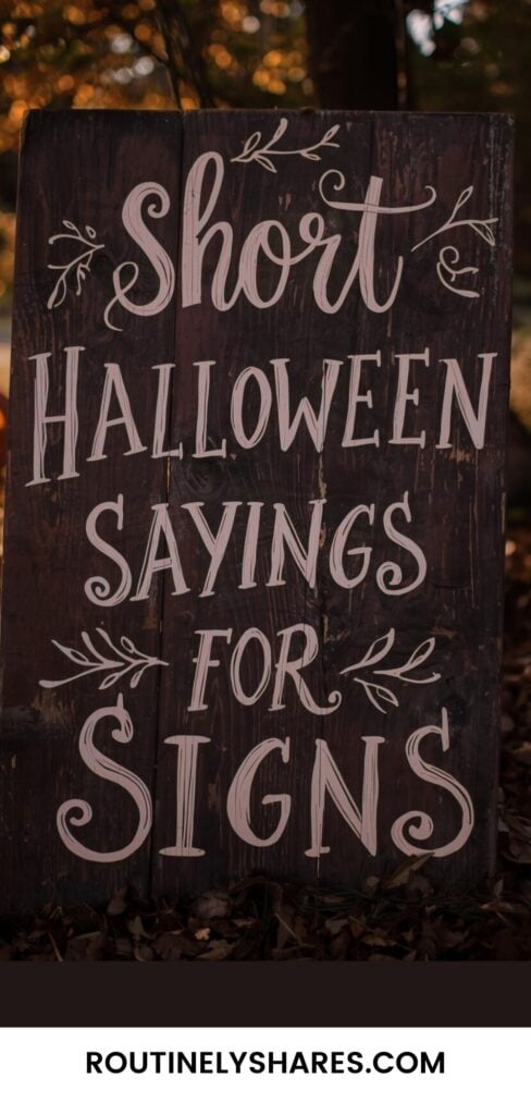 Short Halloween Sayings