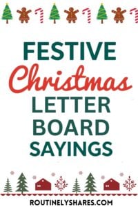 Christmas Letter Board Sayings