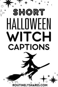 Short Halloween witch captions