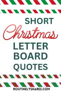Short Christmas Letter Board quotes and Sayings