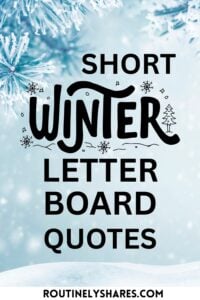 Short winter letter board quotes and sayings