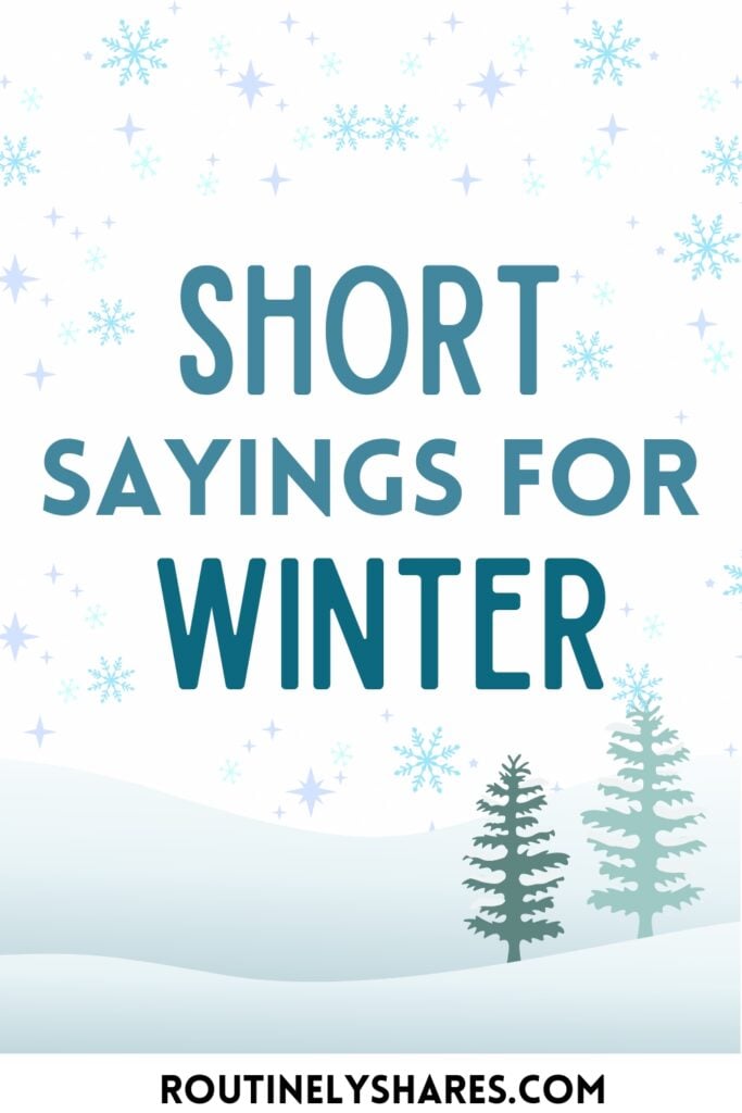 Short Winter Sayings