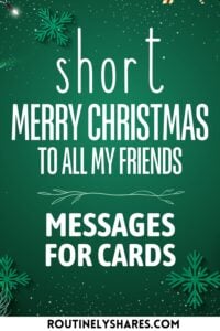 Short Merry Christmas Messages for friends